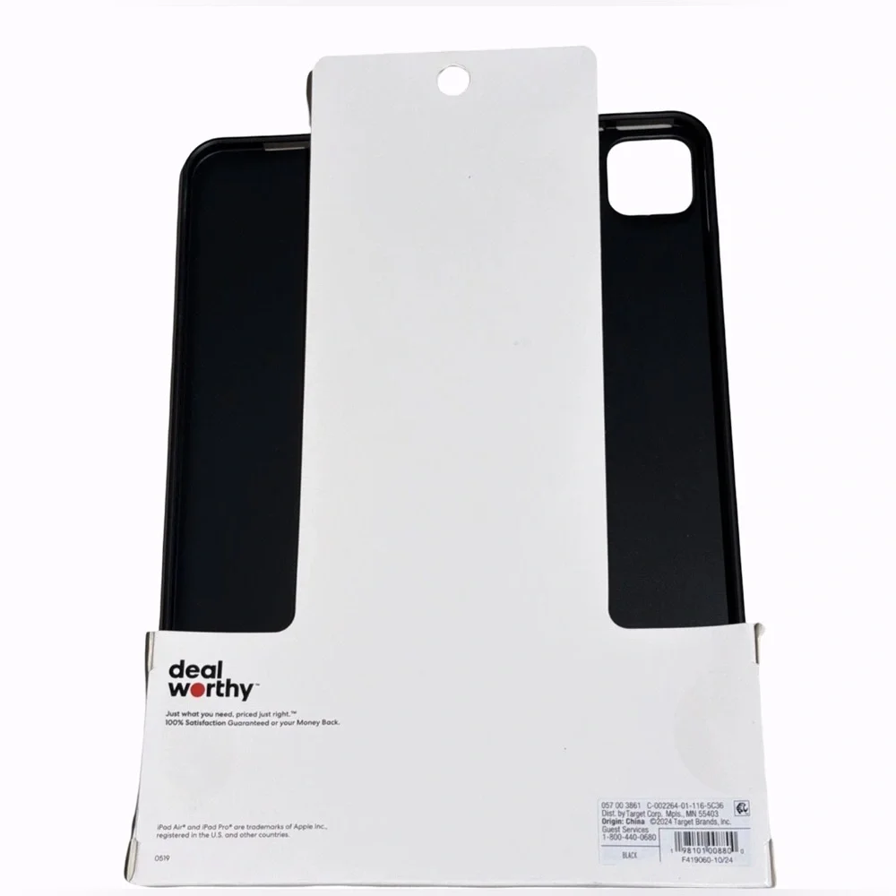 Deal Worthy Black Tablet Case 10.9 iPad Air iPad Pro 11 -Pre ‘24 11 iPad Air NEW